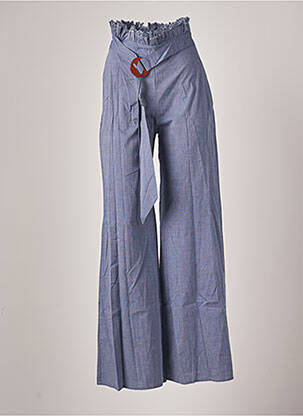 Pantalon droit taille froncée bleu AZULU fille