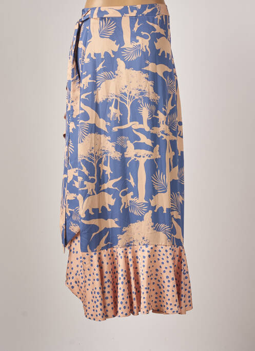 Jupe longue bleu AZULU pour femme