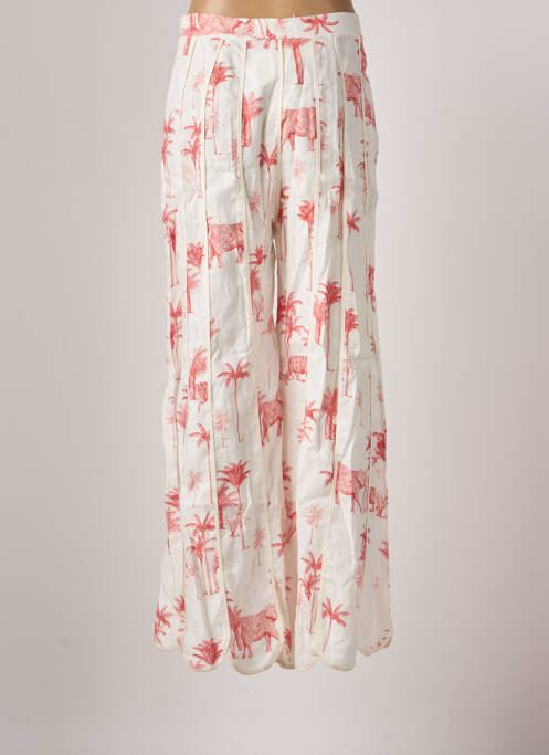 Pantalon large orange AZULU pour femme