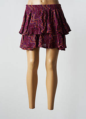 Jupe courte coupe évasée violet PHO femme