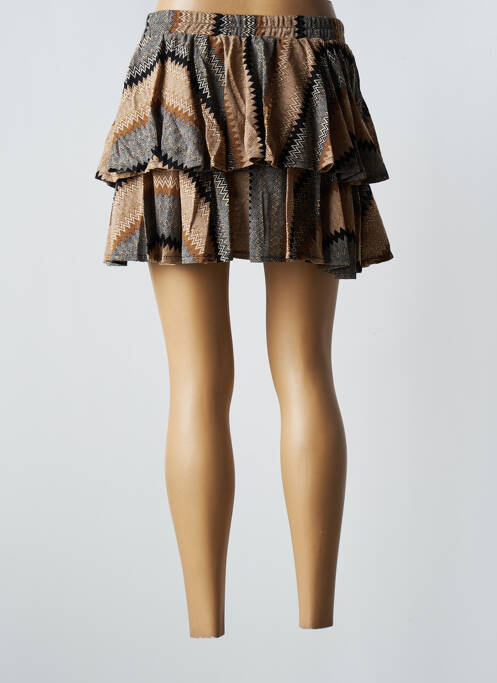 Jupe courte marron PHO pour femme
