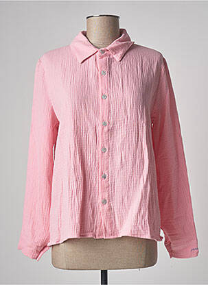 Chemisier coupe cintrée manches longues rose JENA LEE femme