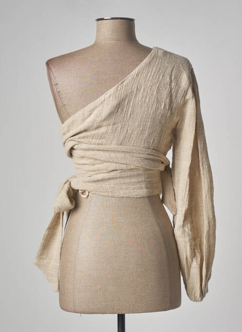 Top marron CHRISTELLE NIMA pour femme