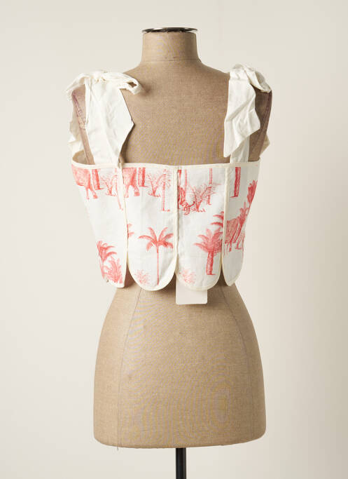 Top blanc AZULU pour femme