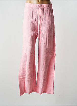 Pantalon large taille normale taille normale rose JENA LEE femme