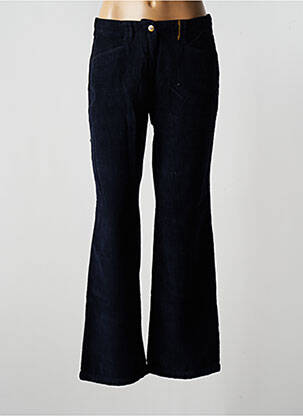 Pantalon large fermeture zippée sous rabat boutonné taille normale bleu COUTURIST femme