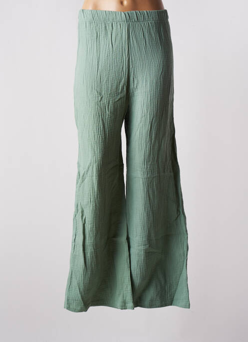 Pantalon large taille normale taille normale vert JENA LEE femme