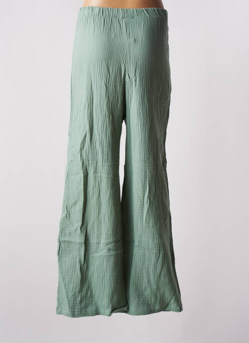 Pantalon large taille normale taille normale vert JENA LEE femme