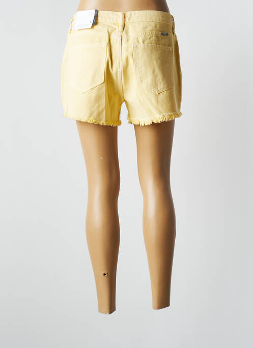 Short fermeture zippée sous rabat boutonné taille normale jaune KANCAN femme