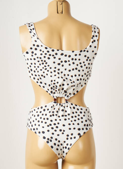 Maillot de bain 1 pièce beige AZULU pour femme