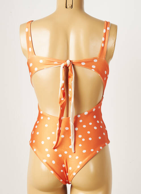 Maillot de bain 1 pièce orange AZULU pour femme