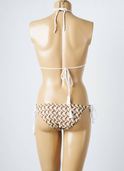 Maillot de bain 2 pièces marron PHO pour femme