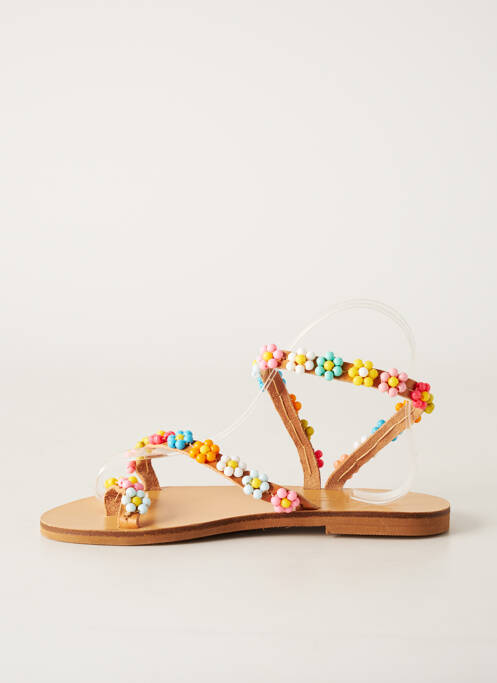 Tongs jaune ELINA LINARDAKI pour femme