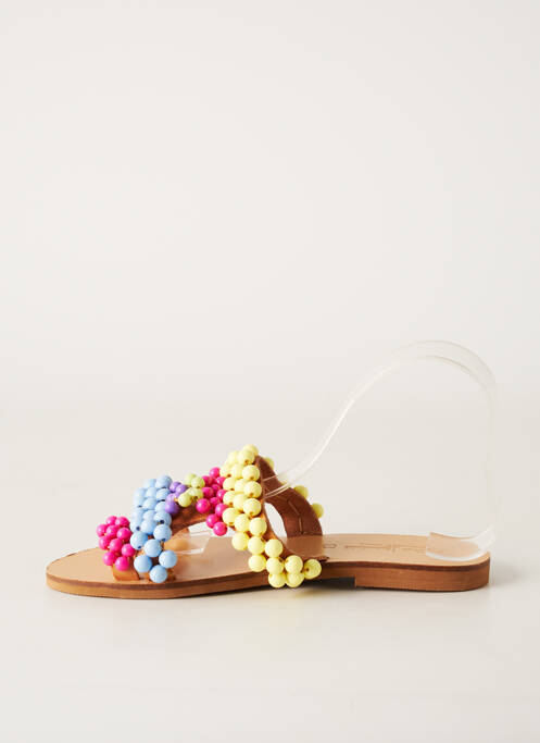 Tongs orange ELINA LINARDAKI pour femme