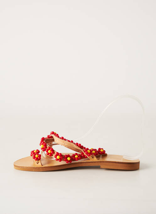 Tongs rouge ELINA LINARDAKI pour femme