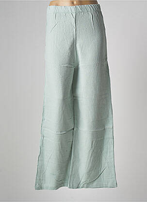 Pantalon large coupe fluide taille normale vert JENA LEE femme
