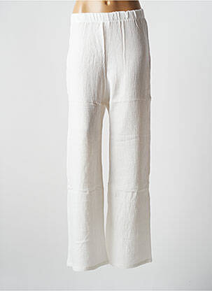 Pantalon large taille normale taille normale blanc JENA LEE femme