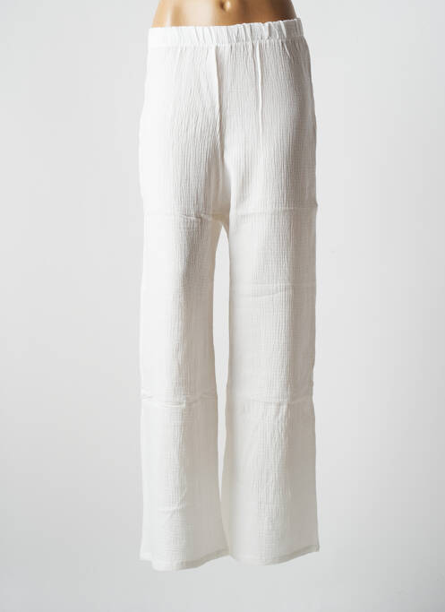 Pantalon large taille normale taille normale blanc JENA LEE femme