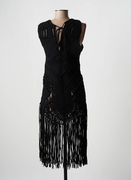 Robe mi-longue noir PHO pour femme