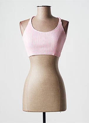 Pull stretch sans manche rose JENA LEE femme