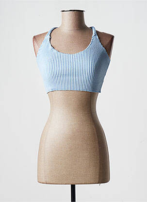 Pull stretch sans manche bleu JENA LEE femme