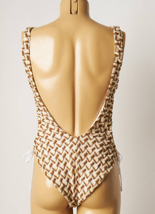 Maillot de bain 1 pièce marron PHO pour femme