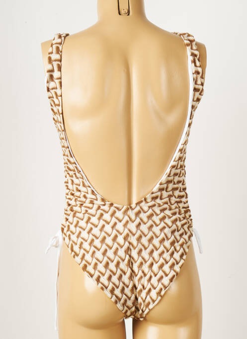 Maillot de bain 1 pièce marron PHO pour femme
