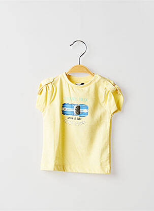 T-shirt fermeture pressionnée manches courtes jaune 3 POMMES garçon