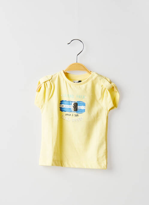T-shirt fermeture pressionnée manches courtes jaune 3 POMMES garcon