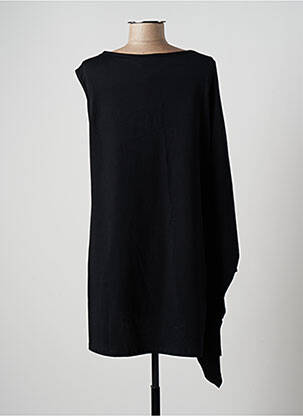 Tunique manches courtes tissage jersey noir LOTUS EATERS femme