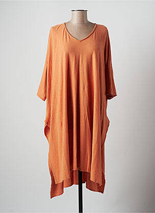 Robe mi-longue orange KEDZIOREK pour femme