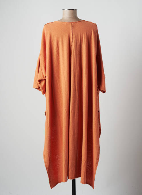 Robe mi-longue orange KEDZIOREK pour femme