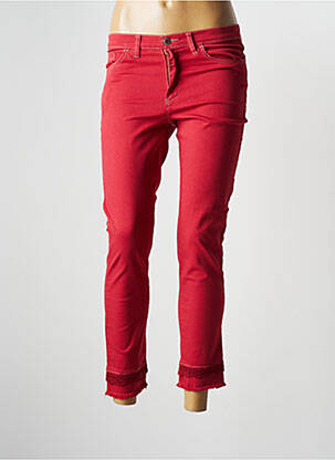 Pantalon 7/8 stretch rouge WALTRON femme