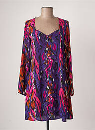 Robe courte manches longues manches longues violet ONLY femme