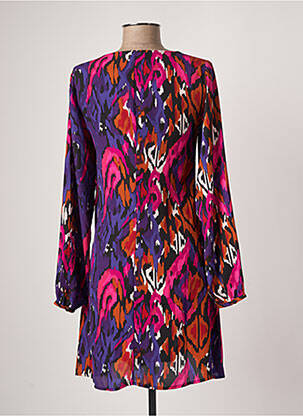 Robe courte manches longues manches longues violet ONLY femme