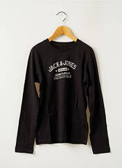 T-shirt noir JACK & JONES pour garçon seconde vue