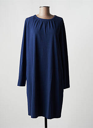 Robe mi-longue manches longues manches longues bleu EUROPEAN CULTURE femme