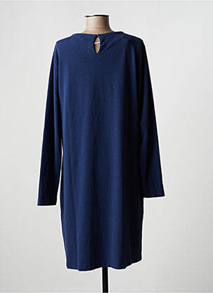 Robe mi-longue manches longues manches longues bleu EUROPEAN CULTURE femme