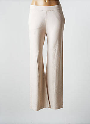Pantalon large beige MAJESTIC FILATURES pour femme