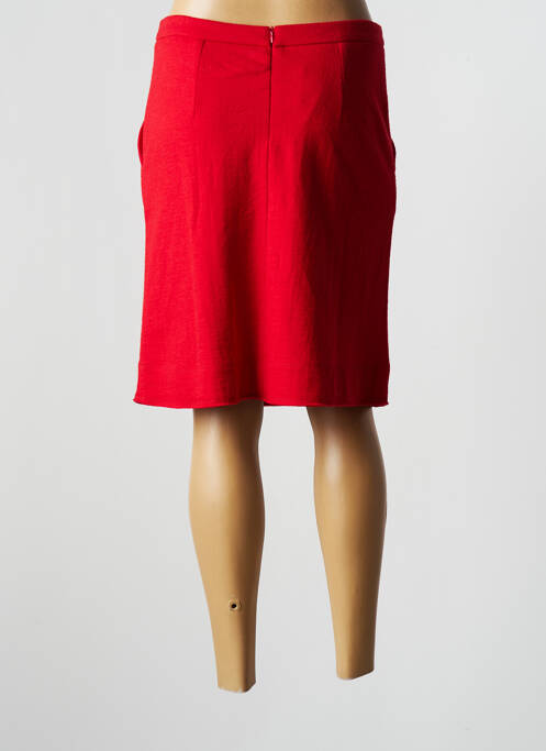 Jupe mi-longue rouge MAJESTIC FILATURES pour femme