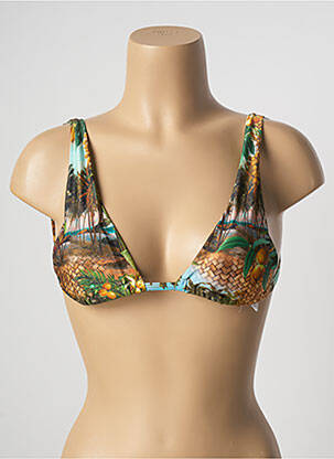 Haut de maillot de bain stretch haut soutien-gorge avec mousse de rembourrage amovible vert BLUEMAN femme