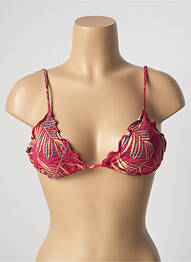 Haut de maillot de bain stretch haut soutien-gorge avec mousse de rembourrage amovible rouge SALINAS femme