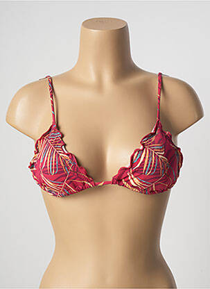 Haut de maillot de bain stretch haut soutien-gorge avec mousse de rembourrage amovible rouge SALINAS femme