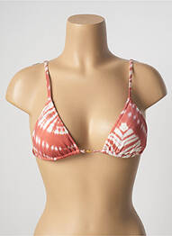 Haut de maillot de bain fermeture liens à nouer haut soutien-gorge avec mousse de rembourrage amovible orange SALINAS femme