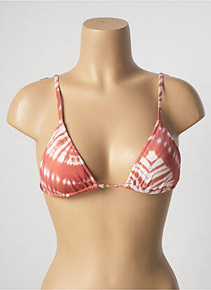 Haut de maillot de bain fermeture liens à nouer haut soutien-gorge avec mousse de rembourrage amovible orange SALINAS femme