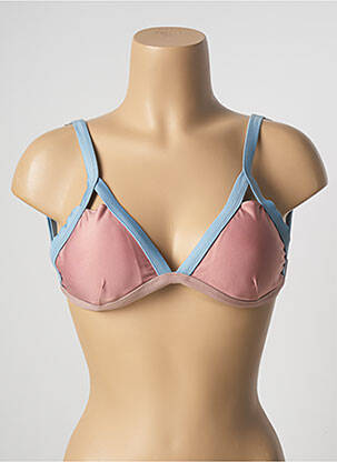 Haut de maillot de bain stretch haut soutien-gorge moulé rose DESPI femme