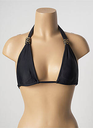 Haut de maillot de bain fermeture liens à nouer haut bandeau noir DESPI femme