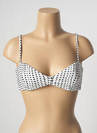 Haut de maillot de bain stretch haut soutien-gorge balconnet blanc SALINAS femme