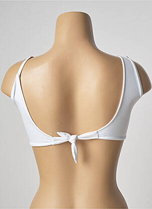 Haut de maillot de bain stretch haut soutien-gorge emboitant blanc SAHA femme