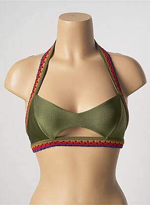 Haut de maillot de bain stretch vert DESPI femme